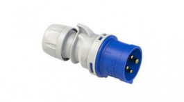 014-9, CEE Plug SHARK 4P 2.5mm² 16A IP44 230V Blue/White, PC Electric