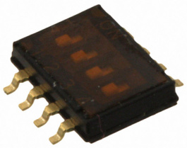 A6H-2102, Переключатель: DIP-SWITCH; Кол-во секций:2; ON-OFF; 0,025A/24ВDC, Omron
