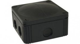 COMBI 407 BlACk, Junction Box 95x95x60mm Black Polypropylene IP66/IP67, WISKA LTD
