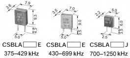 CSBLA480KEC8-B0, Resonator 2 pin 480 kHz, Murata