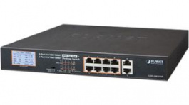 GSD-1002VHP, Network Switch, 8x 10/100/1000 PoE 2x 10/100/1000 8 Managed, Planet