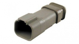 DT04-4P-E008, Housing, Plug, 2 Rows, 4 Poles, Grey, Deutsch / TE