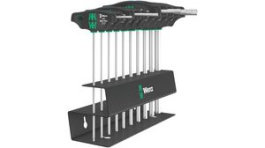 05023454001, T-Handle Screwdriver Set, Imperial, Hex Plus, 10pcs, Wera Tools