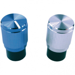 KMK10E SILVER, Aluminium Knob silver 10.7 mm, Cliff