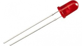 RND 135-00129, LED 5mm Round Red 30mcd 645nm, RND Components