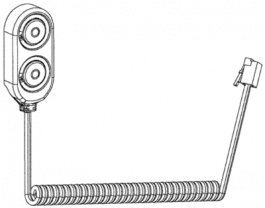 DS1402D-DR8+, Adapter touch probe; 2,4м; Совместим с: DS9097,DS9490R, MAXIM INTEGRATED