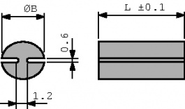 325.71.06, LED spacer grey 5 mm Length=6 mm, Sloan