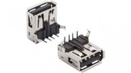 RND 205-00856, USB Type A Connector, Horizontal, 4 Poles, RND Connect
