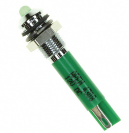 Q6P1CXXG12E, LED Indicator green 12 VDC, APEM