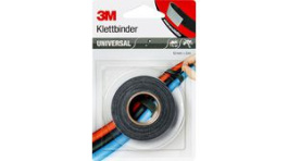 661939, Universal hook and loop fastener 12 mmx3 m Black Reel of 3 meter, 3M