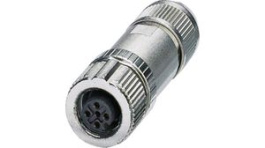 1424672, M12 CANopen / devicenet straight cable socket, 5 poles, a-coded, push-in, Phoenix Contact