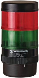 69701055, Signalling column Kompakt 71, red/green, WERMA Signaltechnik