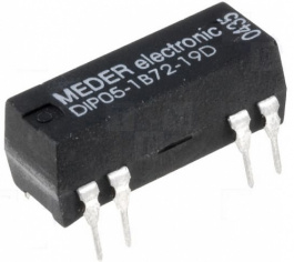 DIP05-1B72-19D, Реле: герконовое; SPST-NC; Uобмотки:5ВDC; 1А; макс.200ВDC; 50мВт, MEDER