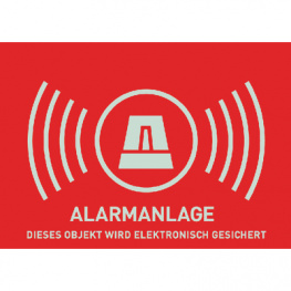 AU1322, Стикер «Alarmanlage» на немецком языке 148 x 105 mm, ABUS