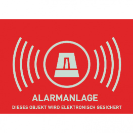 AU1322, Sticker "Alarmanlage" GER 148 x 105 mm, ABUS