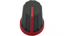 RND 210-00317, Push-on Knob, black, T18 shaft, RND Components