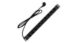 19071620, Power Distribution Unit 9x DE Type F (CEE 7/3) Socket - DE Type F (CEE 7/4) Plug, Roline