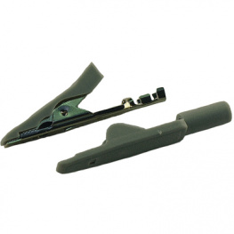 MA 1 CRIMP GRAU / GREY, Crocodile clip diam. 2 mm grey, SKS Kontakttechnik