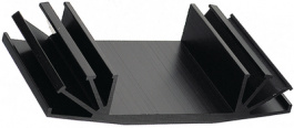 SK 07/37,5 SA, Heat sink 37.5 mm 5.3 K/W black anodised, Fischer Elektronik