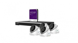 CCTVPROM23W, Surveillance Kit, 4 Channel NVR, 4x 4MP IP Dome Cameras, 3TB HDD, White, Etiampro