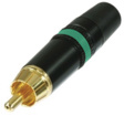 NYS373-5 Cinch cable plug black green
