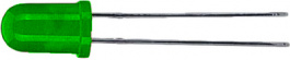 HLMP-3680, LED; 5мм; зеленый; 1,6мкд; 60°; 15мА; 5В; Поверхность: выпуклая, Broadcom (Avago)
