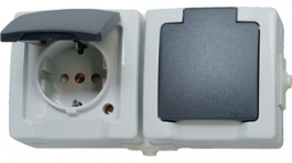 1370.5600.2, Socket Outlet 50 x 75 x 150 mm 250 V 16 A 2P + E With Shutte, Kopp