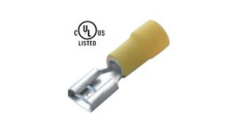 RND 465-00512 [100 шт], Blade Receptacle Vinyl Yellow 6.3 x 0.8 mm Pack of 100 pieces, RND Connect