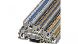 3213943, PTI 2,5-PE/LO/NO terminal block push-in, 0.14...4 mm2 400 vac/vdc 24 a grey, Phoenix Contact