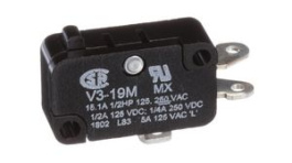 V3-19M, Микропереключатель SNAP ACTION; без рычага; SPDT; 15A/250ВAC, Honeywell