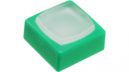 AT4076BF, Button with frame green white 12.3 x 12.3 x 6.3 mm, NKK Switches (NIKKAI, Nihon)