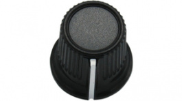 RND 210-00299, Plastic Round Knob, black / grey, 6.0 mm H Shaft, RND Components