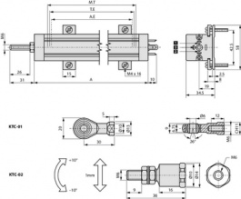 KTC-375, Linear Position Sensor 375 mm 4.0 kOhm, Keen-Tec
