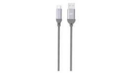 SP1M0ASYLK30AC1G, USB Cable USB-A Plug - USB-C Plug 1m USB 3.1 Grey, Silicon Power