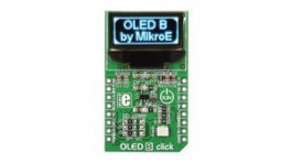 MIKROE-1650, OLED B Click 96x39 Blue Monochrome Display Module 3.3V, MikroElektronika
