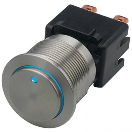 1241.6833.1114000, Push-button Switch, vandal proof 25 mm Dot blue Au, Schurter
