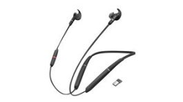 6599-629-109, Headset, Evolve 65E, Stereo, In-Ear Neckband, 20kHz, Bluetooth, Black, Jabra