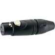 AX3FB-AU XLR, Cable socket 3 AX Soldering Connection Black