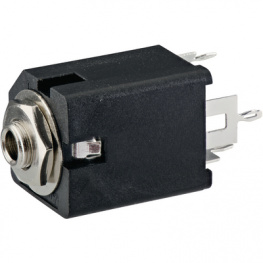 ACJS-MV35-3, Гнездо; Jack 3,5мм; "мама"; stereo; прямой; на панель; THT, Amphenol