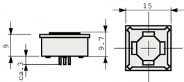 3.14.100.001/0000, Key Switch, 100 mA, 42 VAC/VDC, RAFI