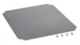 8120730, Mounting plate 450mm Galvanised Steel Grey, Fibox