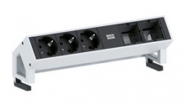 902.401, Desk Outlet with 2x Custom Module DESK 2 3x DE Type F (CEE 7/3) Socket - GST18i3 Plug 200mm, Bachmann