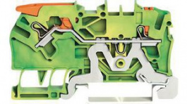 2102-5207, Ground Terminal, Cage Clamp, 2 Poles, 0.25 ... 4mm\x1a, Wago