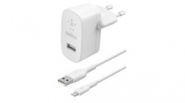 WCA002VF1MWH, USB Wall Charger, - USB A Socket, 12W, BELKIN