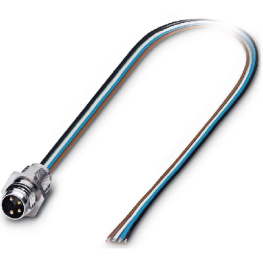 1500347, SACC-E-M 8MS-4CON-M8/0,5 Device plug M8 Poles 4, Phoenix Contact