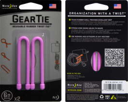 GEAR TIE 6- PINK, Gear Tie 6" Pink, Nite Ize