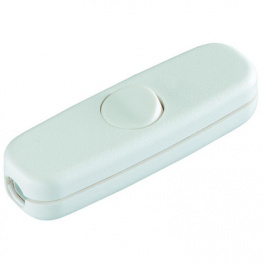 5055-008.01, Cord in-line switch, 1-pole, 250 VAC, White, interBAR