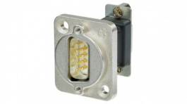 NADB9MF, D-Sub feedthrough 9 nickel, Neutrik