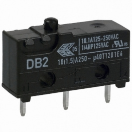 DB2C-C1AA, Micro switch 10 A Plunger Snap-action switch 1 NO+1 NC, ZF (former Cherry)