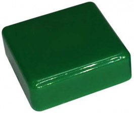 RND 210-00237, Cap green Square 12x12x4.0 mm, RND Components